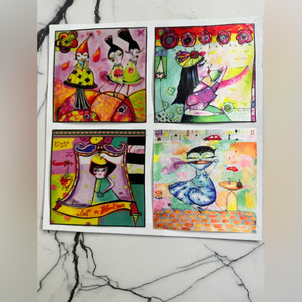 Set of 4 art patches